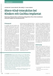 Vorschauseite 1: Eltern-Kind-Interaktion bei Kindern mit Cochlea-Implantat
