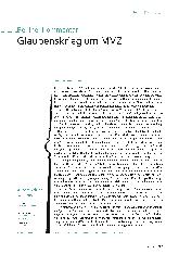 Vorschauseite 1: Glaubenskrieg um MVZ