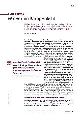Vorschauseite 1: Wieder im Rampenlicht