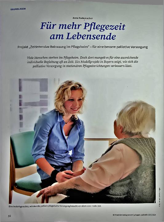 Vorschauseite 1: Für mehr Pflegezeit am Lebensende