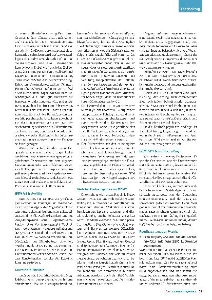 Vorschauseite 2: 20 Jahre Betriebliches Eingliederungsmanagement: Engagement für die gesunde Rückkehr