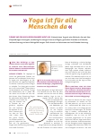 Vorschauseite 1: "Yoga ist für alle Menschen da."