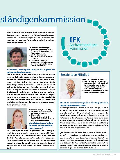 Vorschauseite 2: Vorgestellt: Die IFK-Sachverständigenkommission