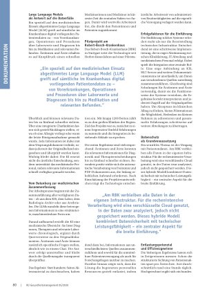 Vorschauseite 2: Dokumentationsflut im Krankenhaus. Wie Large Language Models Ärztinnen und Ärzten Freiräume verschaffen