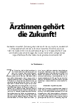 Vorschauseite 2: Ärztinnen gehört die Zukunft!