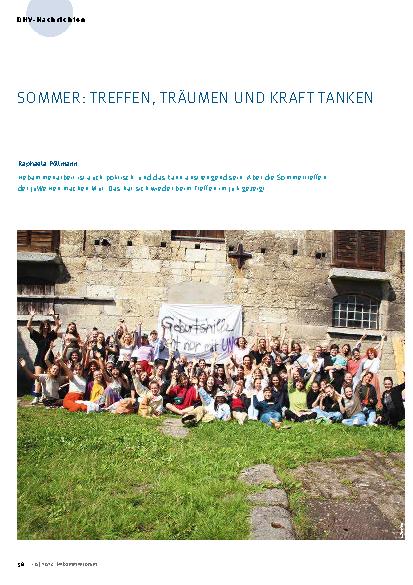 Vorschauseite 1: Sommer: Treffen, Träume und Kraft tanken