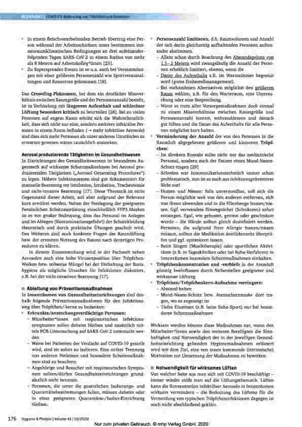 Vorschauseite 5: COVID-19: Welche Bedeutung haben Tröpfchen und Aerosole?