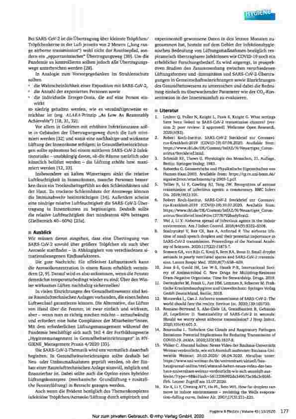 Vorschauseite 6: COVID-19: Welche Bedeutung haben Tröpfchen und Aerosole?
