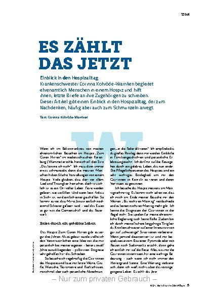 Vorschauseite 2: Es zählt das Jetzt.
