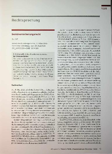 Vorschauseite 1: Rechtsprechung Sozialversicherungsrecht