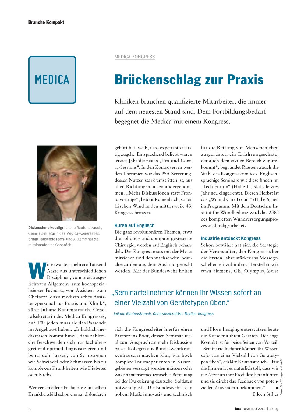 Vorschauseite 1: Brückenschlag zur Praxis
