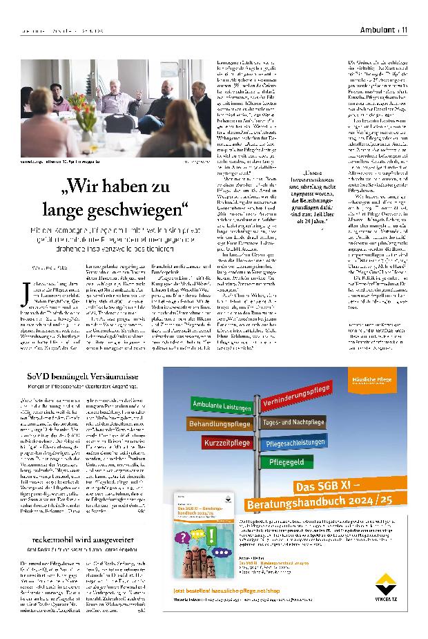 Vorschauseite 1: „Wir haben zu lange geschwiegen.“