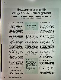 Vorschauseite 1: Belastungsgrenze für Pflegeheimbewohner geklärt
