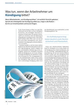 Vorschauseite 1: Was tun, wenn der Arbeitnehmer um Kündigung bittet?