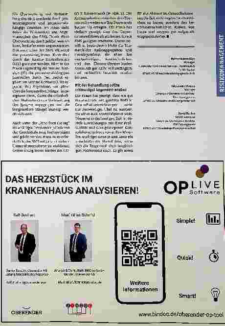 Vorschauseite 4: Betriebswirtschaftliche Risiken mit System managen: Ein praxisnaher Beitrag, wie sich Krankenhäuser in Deutschland besser aufstellen können.