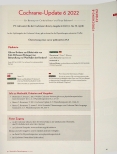 Vorschauseite 1: Cochrane-Update 6 2022: Fuß-Orthesen (Einlagen) zur Behandlung von Plattfüßen bei Kindern