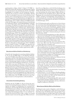 Vorschauseite 2: Nach der Reform ist vor der Reform – Menschenrechtliche Schlaglichter auf die Betreuungsrechtsreform1
