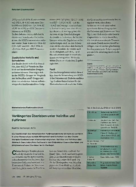 Vorschauseite 2: Gichtrisiko unter SGLT2-Inhibitoren im Vergleich zu Sulfonylharnstoffen