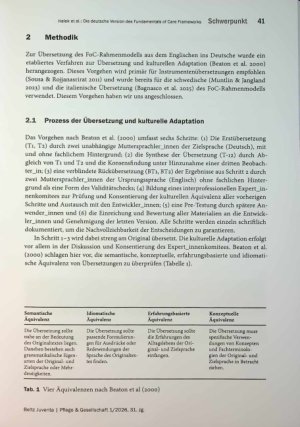 Vorschauseite 5: Die deutsche Version des Fundamentals of Care Frameworks. Übersetzungsprozess und kulturelle Adaptation