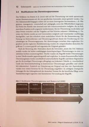 Vorschauseite 6: Die deutsche Version des Fundamentals of Care Frameworks. Übersetzungsprozess und kulturelle Adaptation
