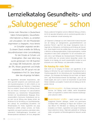 Vorschauseite 1: Lernzielkatalog Gesundheitsund Klimakompetenz: „Salutogenese“ – schon mal gehört?