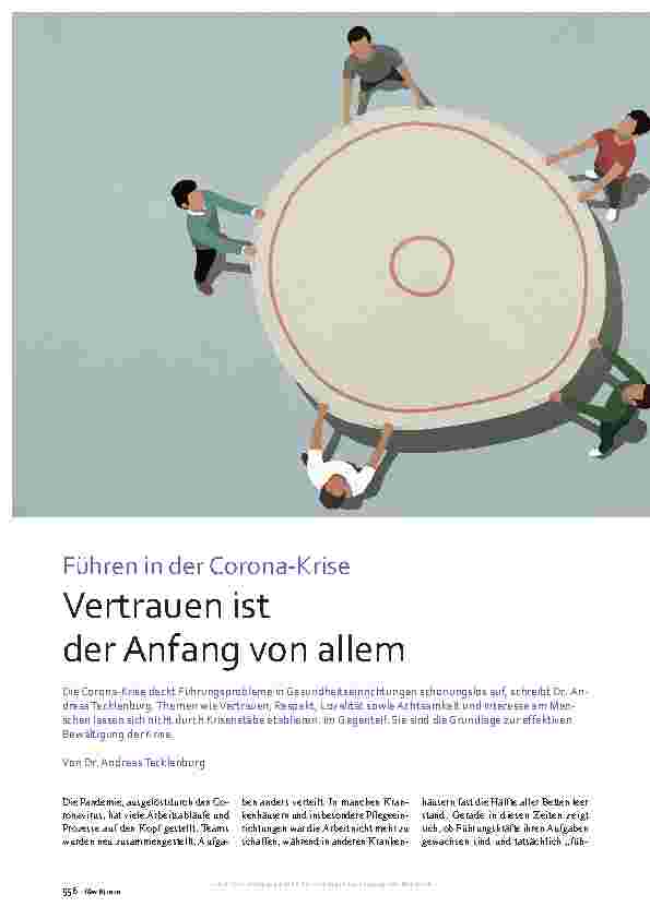 Vorschauseite 1: Führen in der Corona-Krise: Vertrauen ist der Anfang von allem.
