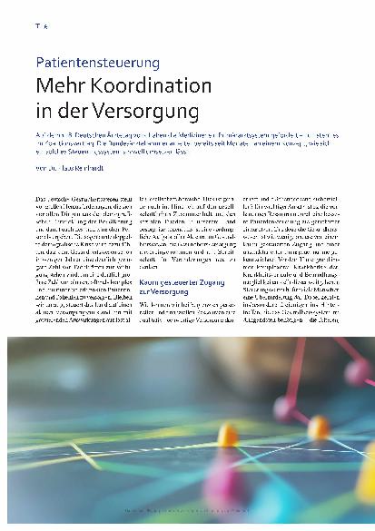 Vorschauseite 1: Patientensteuerung Mehr Koordination in der Versorgung