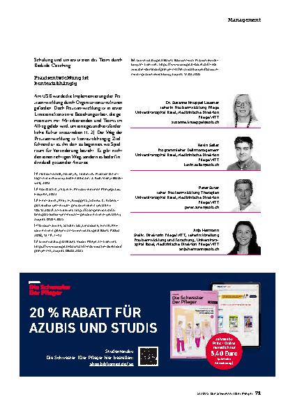 Vorschauseite 4: Praxisentwicklung im klinischen Alltag leben