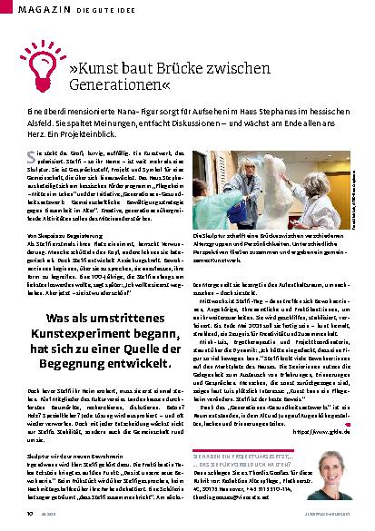 Vorschauseite 1: »Kunst baut Brücke zwischen Generationen«