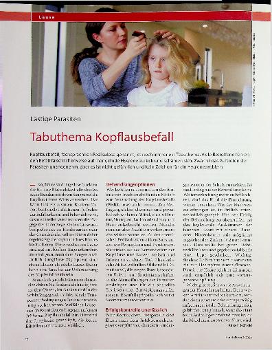 Vorschauseite 1: Tabuthema Kopflausbefall
