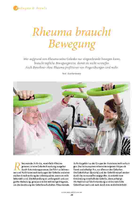 Vorschauseite 1: Rheuma braucht Bewegung