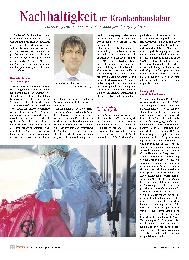 Vorschauseite 1: Nachhaltigkeit im Krankenhauslabor
