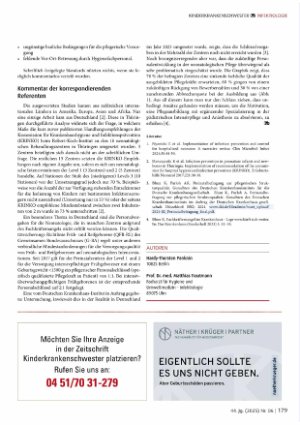Vorschauseite 3: Nosokomiale Infektionen bei Neugeborenen: Gibt es Hemmnisse für die Umsetzung von Präventionsmaßnahmen?