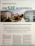 Vorschauseite 1: Für Sie im Gespräch: Interview mit Frau Sonja Krah, Pflegeexpertin Stoma Kontinenz Wunde.