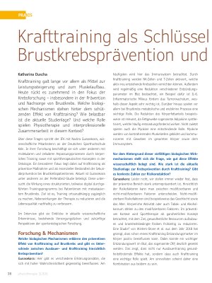 Vorschauseite 1: Krafttraining als Schlüssel in der Brustkrebsprävention und - nachsorge