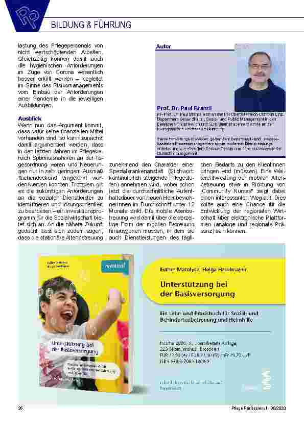 Vorschauseite 3: Corona – eine Chance zur Professionalisierung der Altenpflege durch Digitalisierung