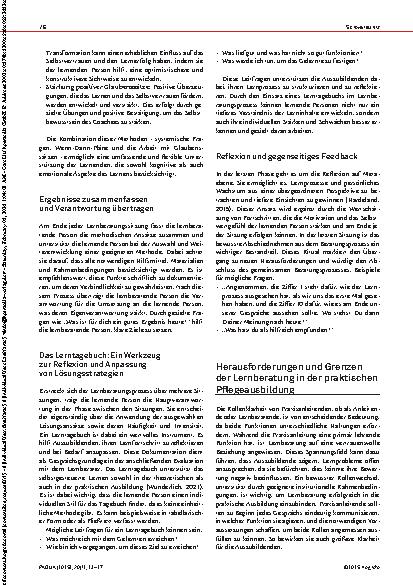 Vorschauseite 4: Lernberatung als Erfolgsfaktor Lernberatung als integraler Bestandteil der modernen praktischen Pflegeausbildung