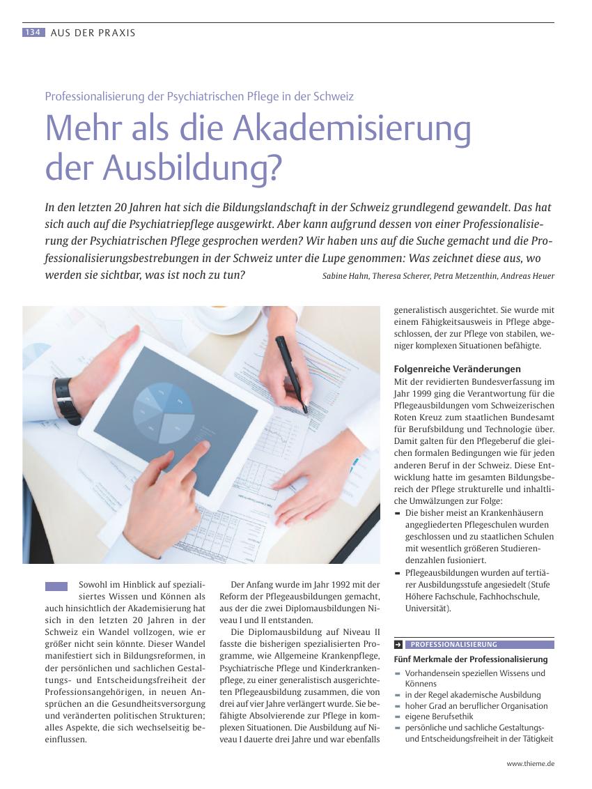 Vorschauseite 1: Mehr als die Akademisierung der Ausbildung?