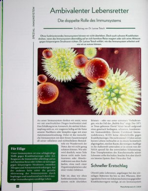 Vorschauseite 1: Ambivalenter Lebensretter Die doppelte Rolle des Immunsystems