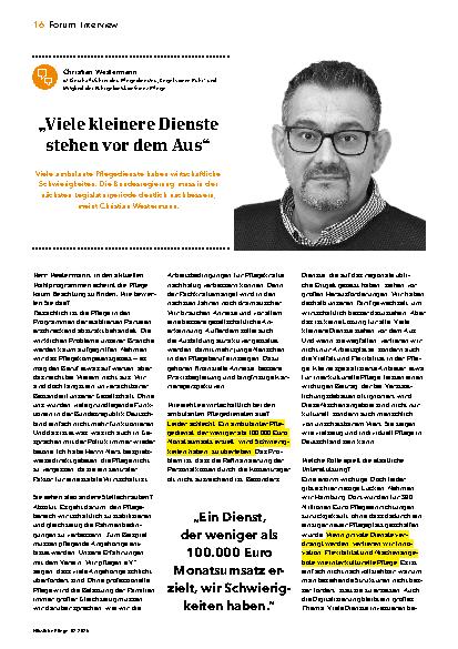 Vorschauseite 1: „Viele kleinere Dienste stehen vor dem Aus“
