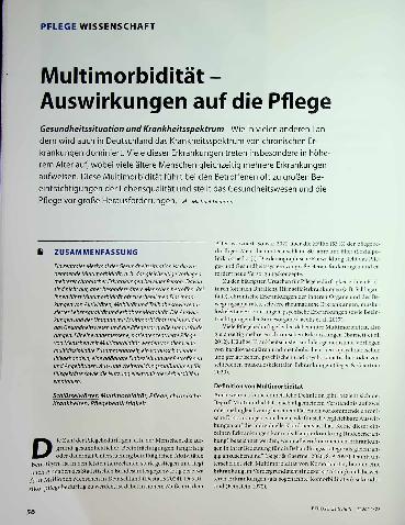 Vorschauseite 1: Multimorbidität - Auswirkungen auf die Pflege