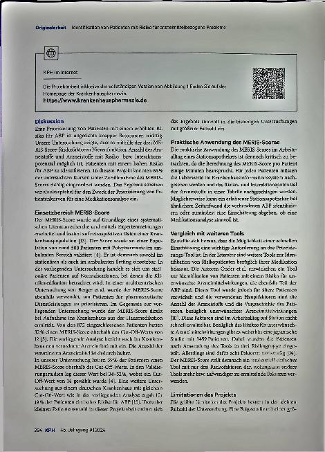 Vorschauseite 4: Identifikation von Patienten mit Risiko für arzneimittelbezogene Probleme