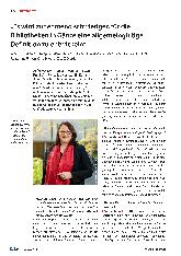 Vorschauseite 1: „Es wird zunehmend schwieriger, für die Bibliotheken in Gänze eine allgemeingültige Definition zu entwickeln. “