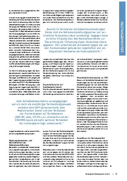 Vorschauseite 2: Weichenstellung in der Gesundheitsversorgung Zwischen politischen Versprechen und Fortschritten in der Reha-Branche