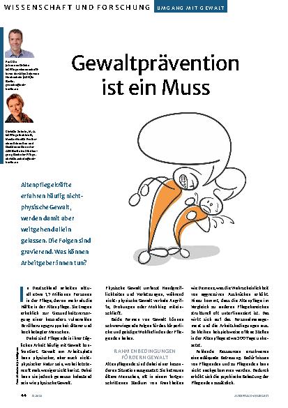 Vorschauseite 1: Gewaltprävention ist ein Muss.