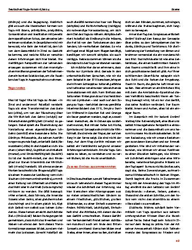 Vorschauseite 2: Reflexionen über den Yoga-Kongress in Zinal 2024