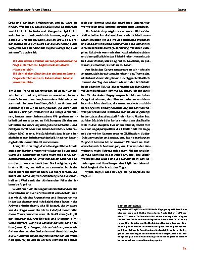 Vorschauseite 4: Reflexionen über den Yoga-Kongress in Zinal 2024