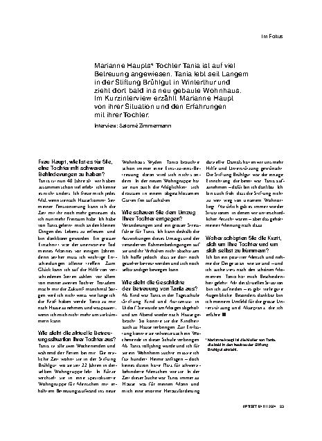 Vorschauseite 2: "Durch meine Tochter bin ich dankbarer geworden. "