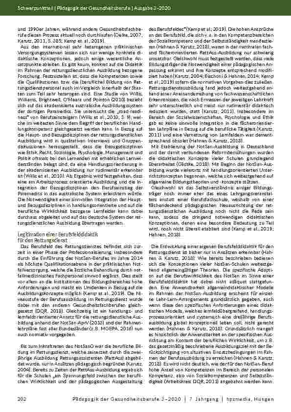 Vorschauseite 4: Handlungsorientierte berufliche Bildung im Rettungsdienst: Ein berufsfelddidaktisches Modell für die Ausbildung von Notfallsanitätern.