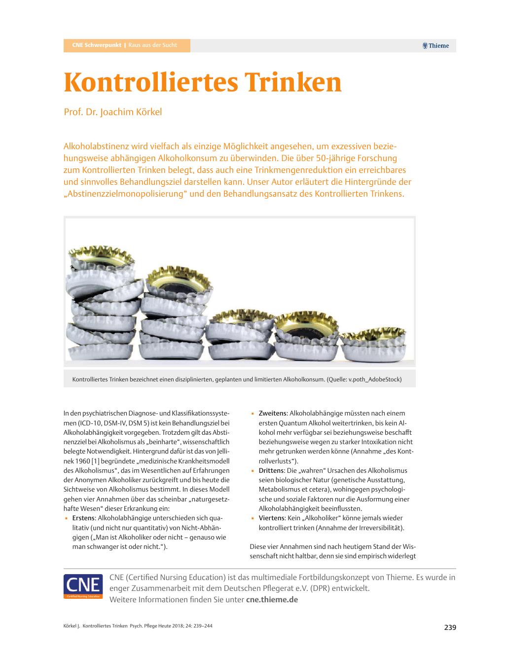 Vorschauseite 1: Kontrolliertes Trinken